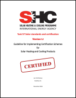 Guideline for Implementing Certification Schemes for Solar Heating and Cooling Products